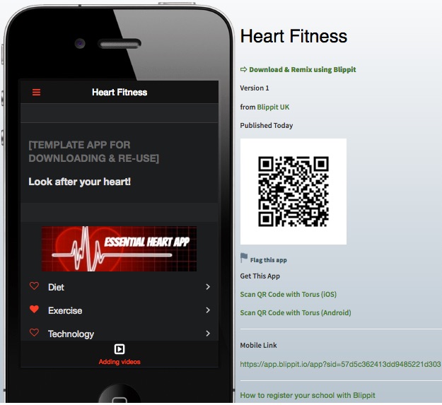 app template heart fitness