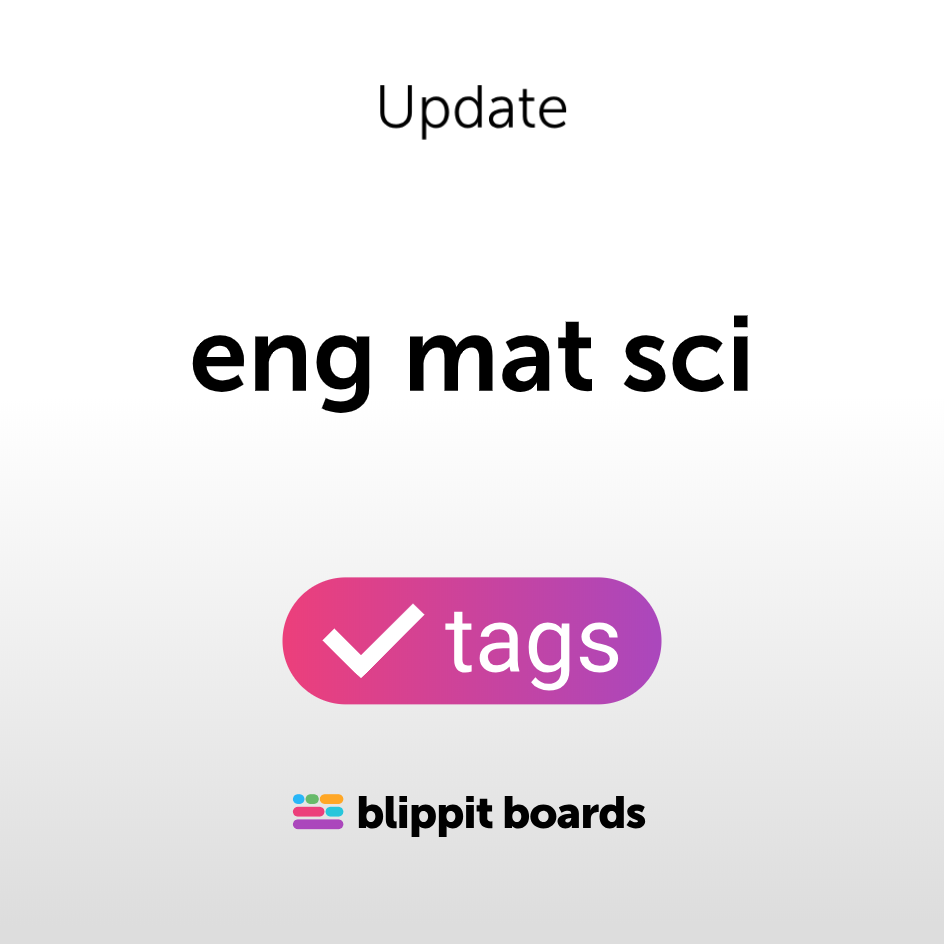 English Maths Science tag update Blippit Boards